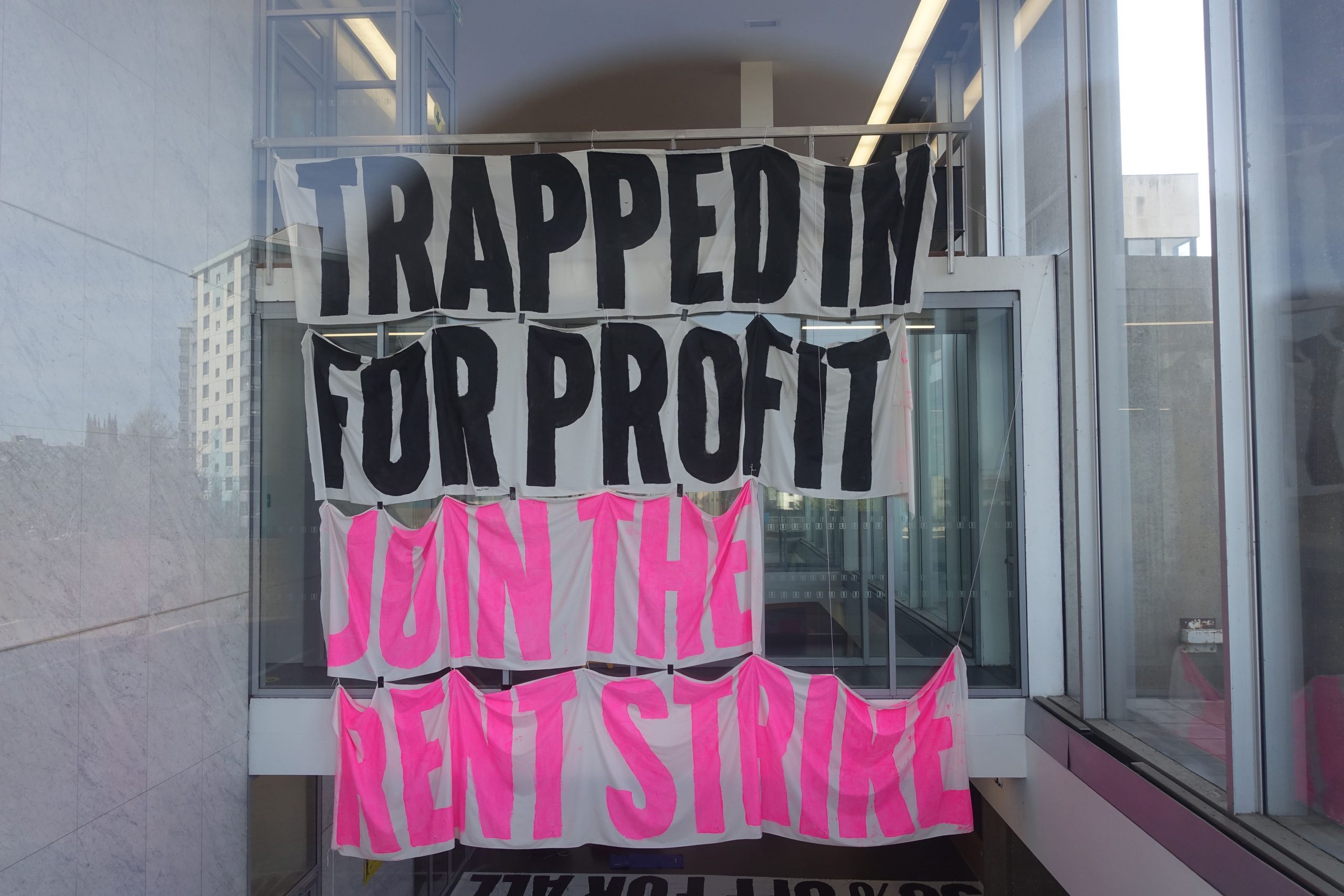 Student occupation of university building will continue despite legal threats