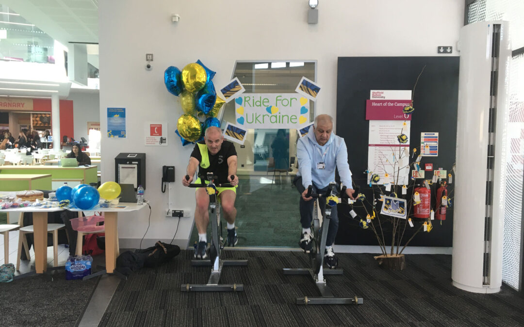 Cycling to Ukraine: Students and staff at Sheffield Hallam get on their bikes to raise money for humanitarian aid