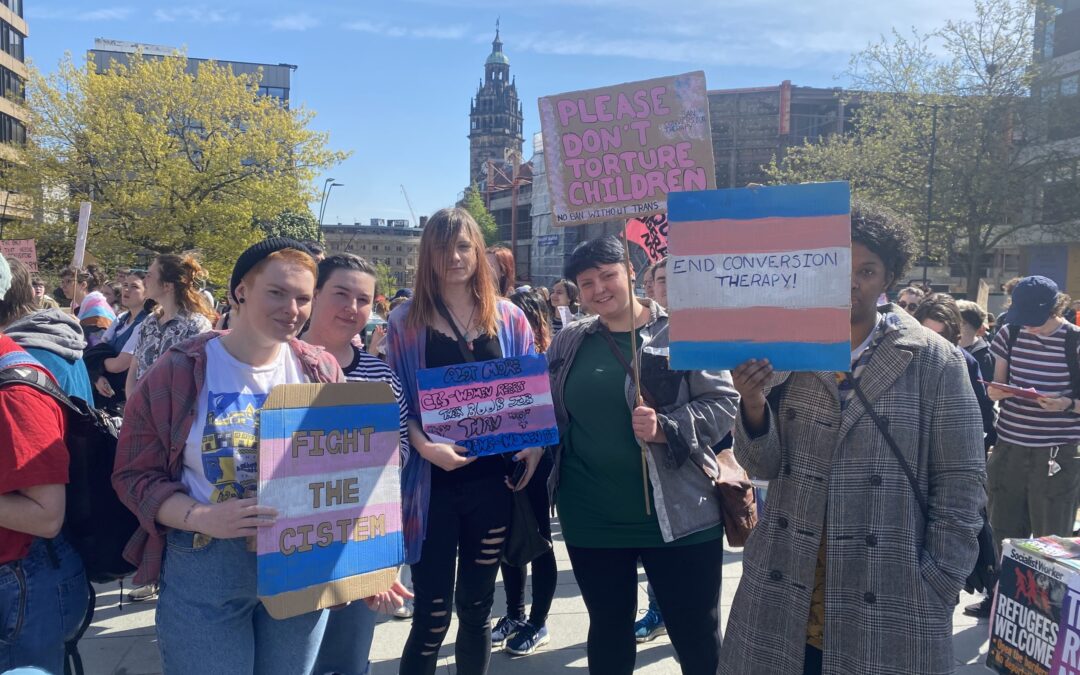 Protest to call for protection of transgender people from conversion therapy in Sheffield this weekend