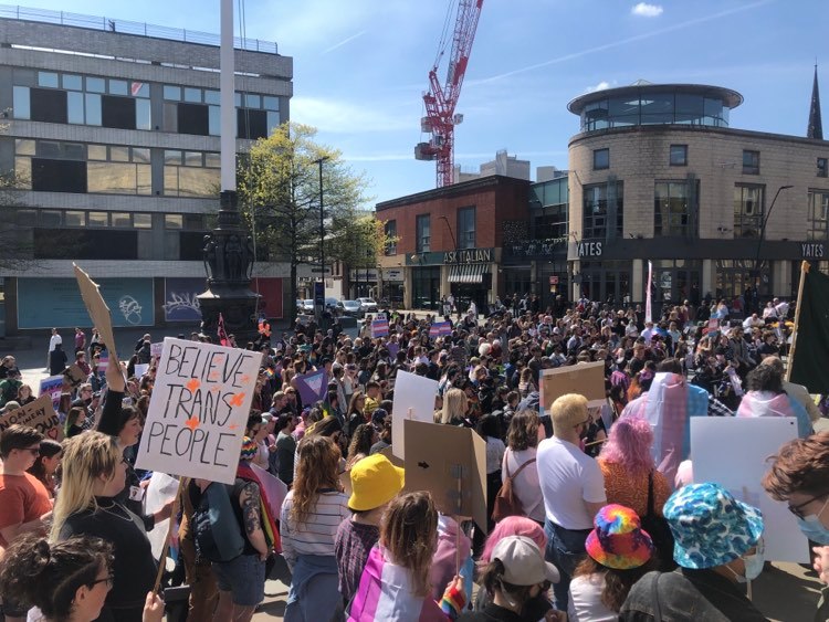 Sheffield stands against conversion therapy at City Hall protest