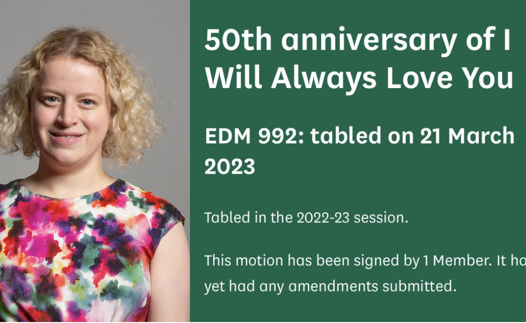 Sheffield Hallam MP Olivia Blake sponsors motion to celebrate Dolly Parton song anniversary
