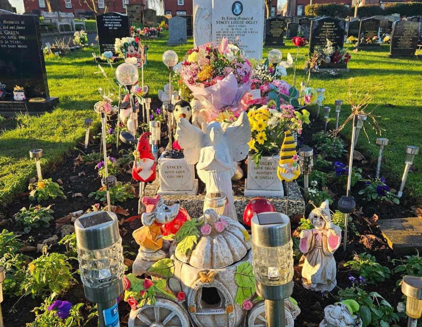 Heartbroken mum whose child’s grave was robbed of Cinderella Carriage “can’t take it anymore”
