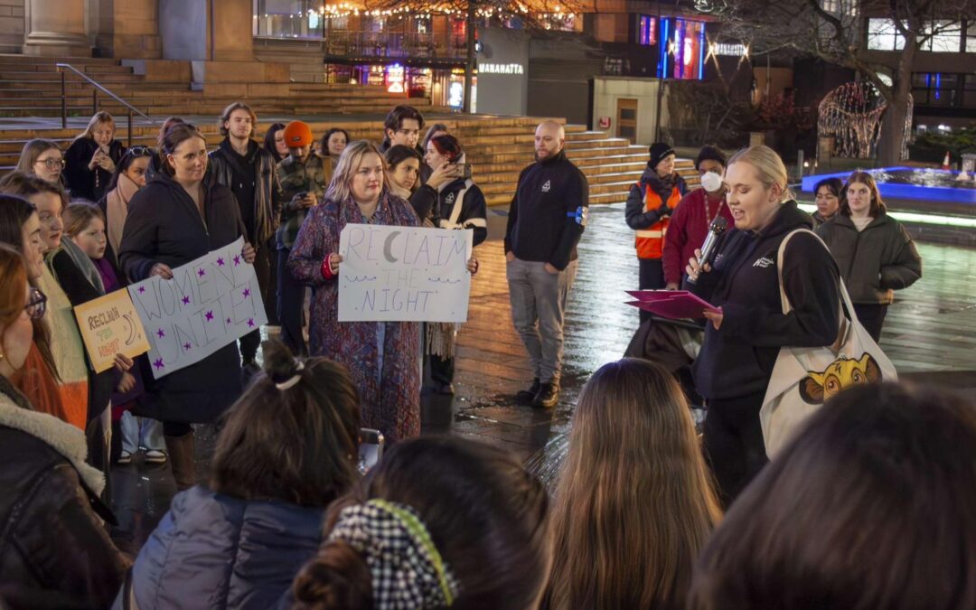 Female students unite to demand safer streets