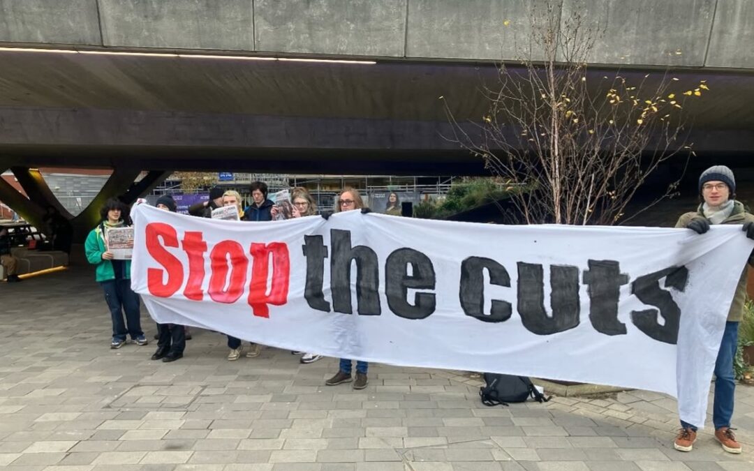 University of Sheffield students protest against funding cuts