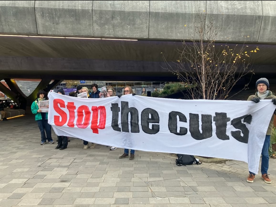 University of Sheffield students protest against funding cuts