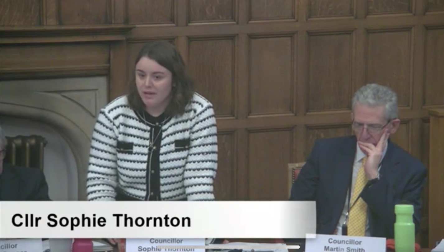 Cllr Thornton proposing "A Fair Deal for Social Care Providers" motion