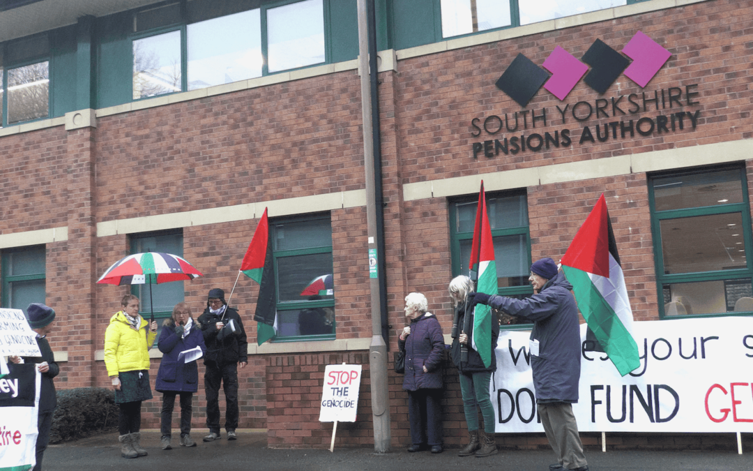 “We do not want our money invested in these companies”: Protesters angry at South Yorkshire Pensions Authority over links to war in Gaza