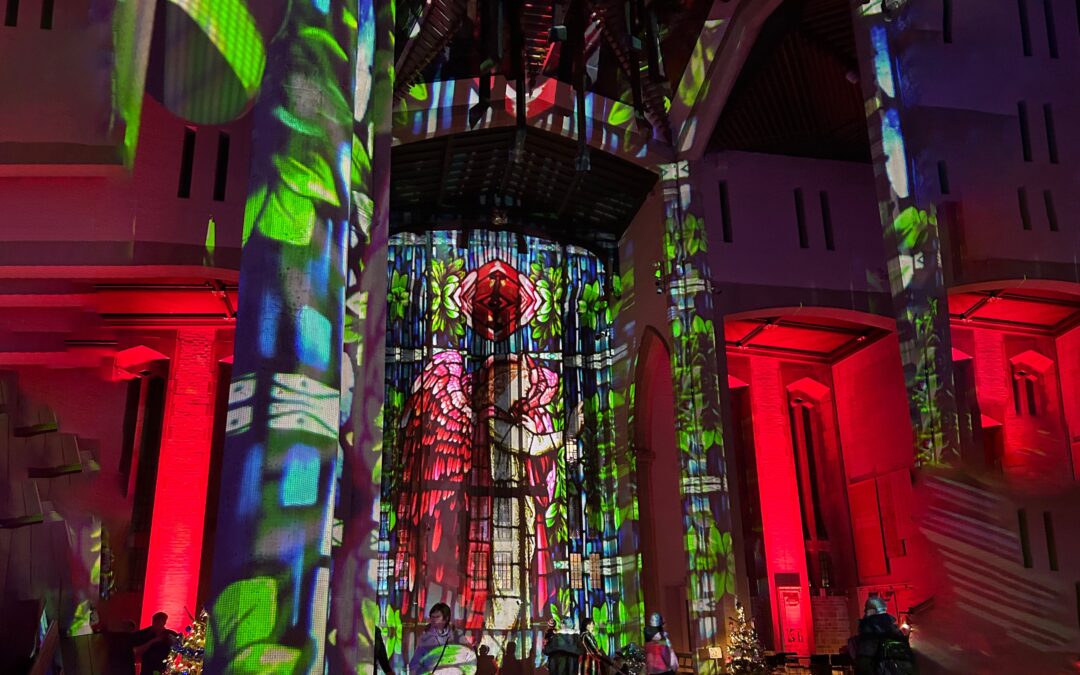 The  illumination of the Sheffield Cathedral has set a festive tone for Christmas