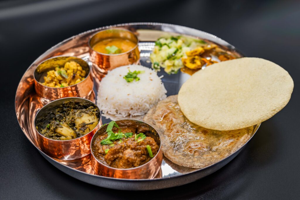 Thali meal from Roshni Kitchen. Photo by Dialled in Agency