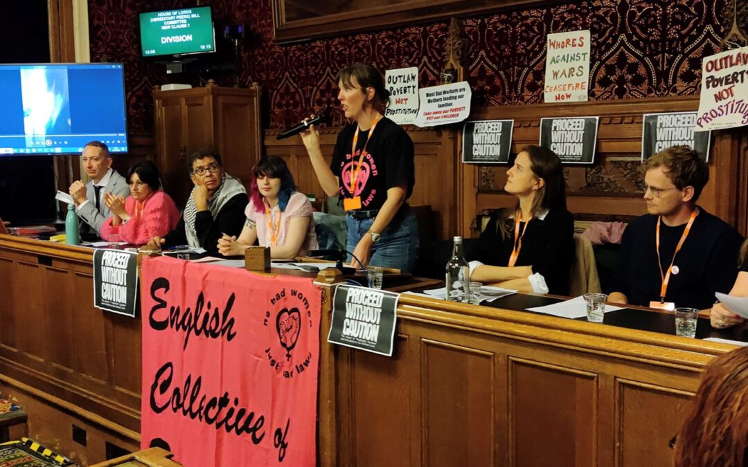 What are prostitute’s cautions and how do they trap UK women into poverty?