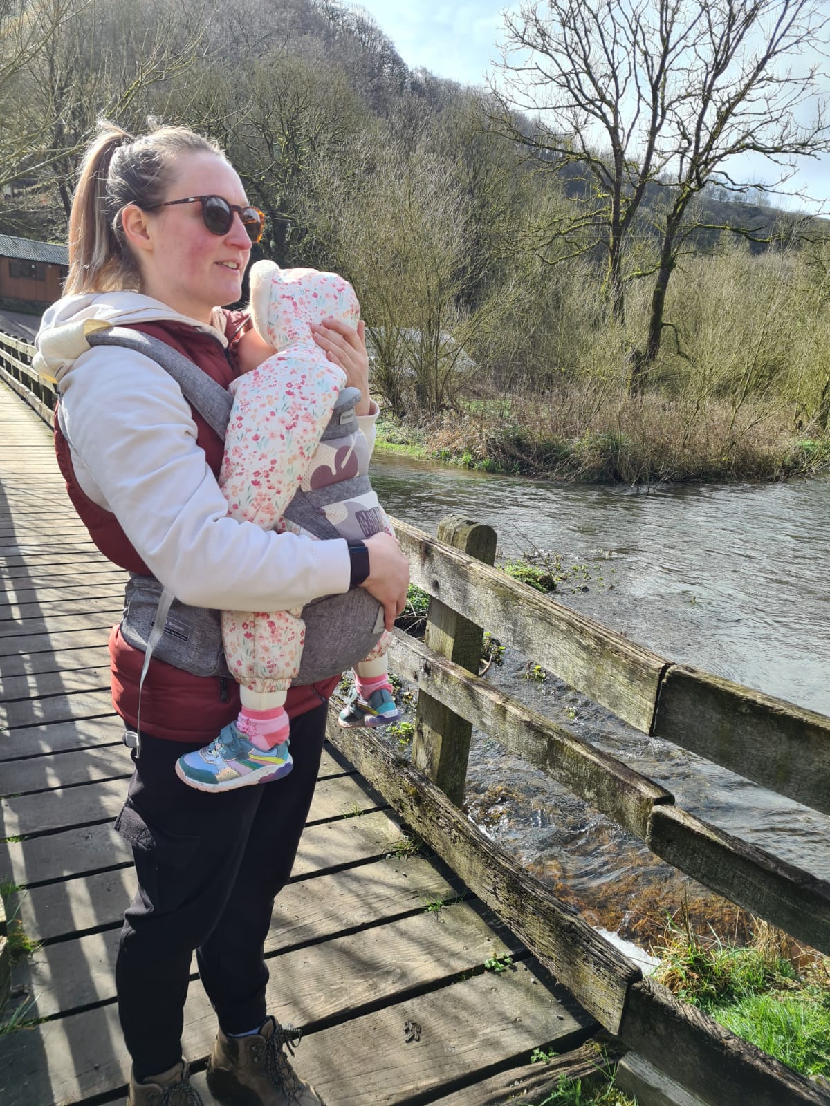 Leanne Clark with a baby