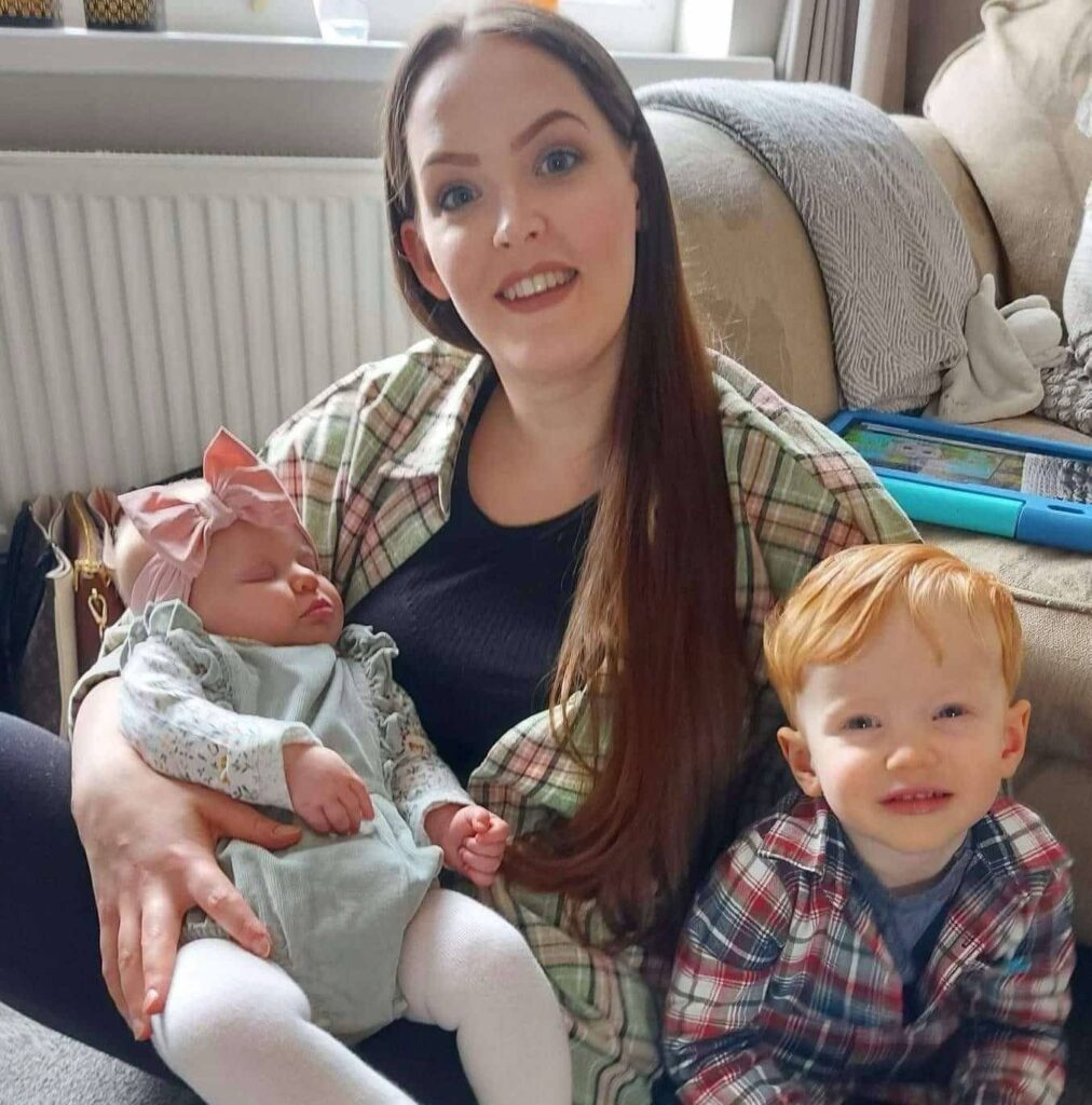 Natalie Young with two of her children.