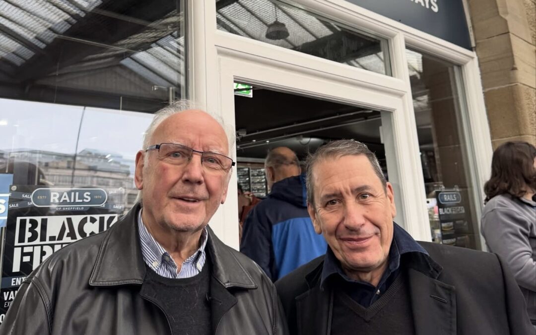 “This is proof that the hobby is not dying”: Peter Waterman and Jools Holland at grand opening of model train shop