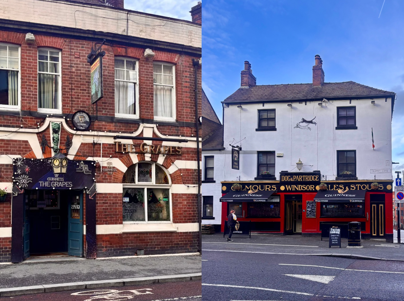 The Grapes (R) and The Dog and Partridge (L)