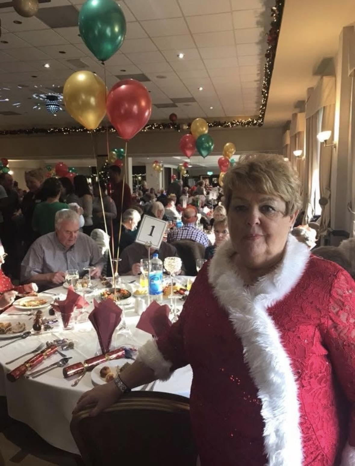 Gloria Stewart at her annual Christmas lunch