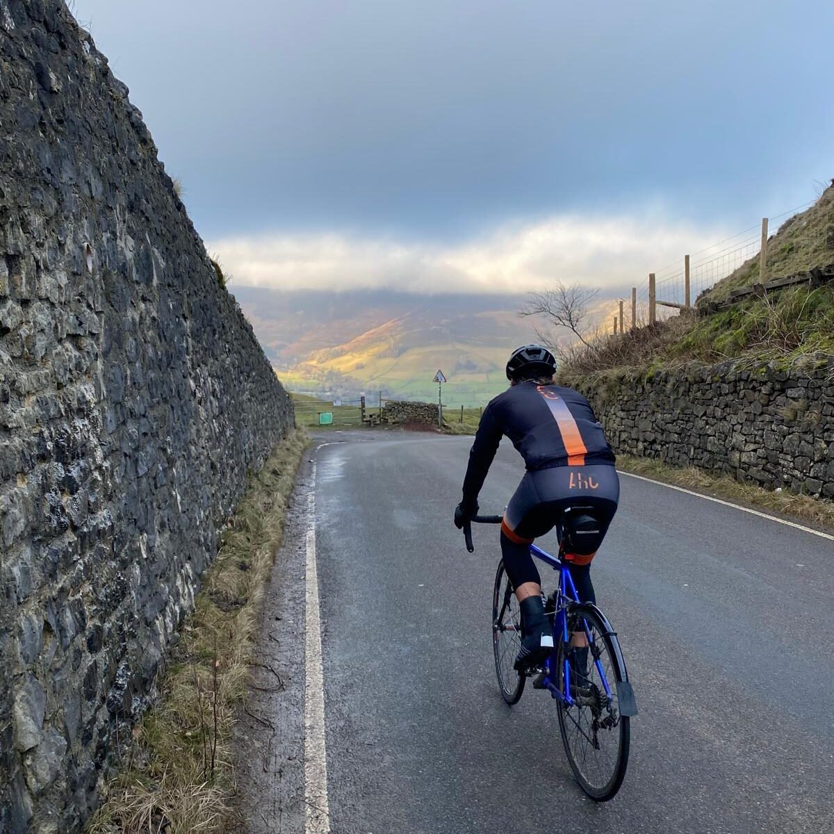 Ted training for the challenge in the peak district