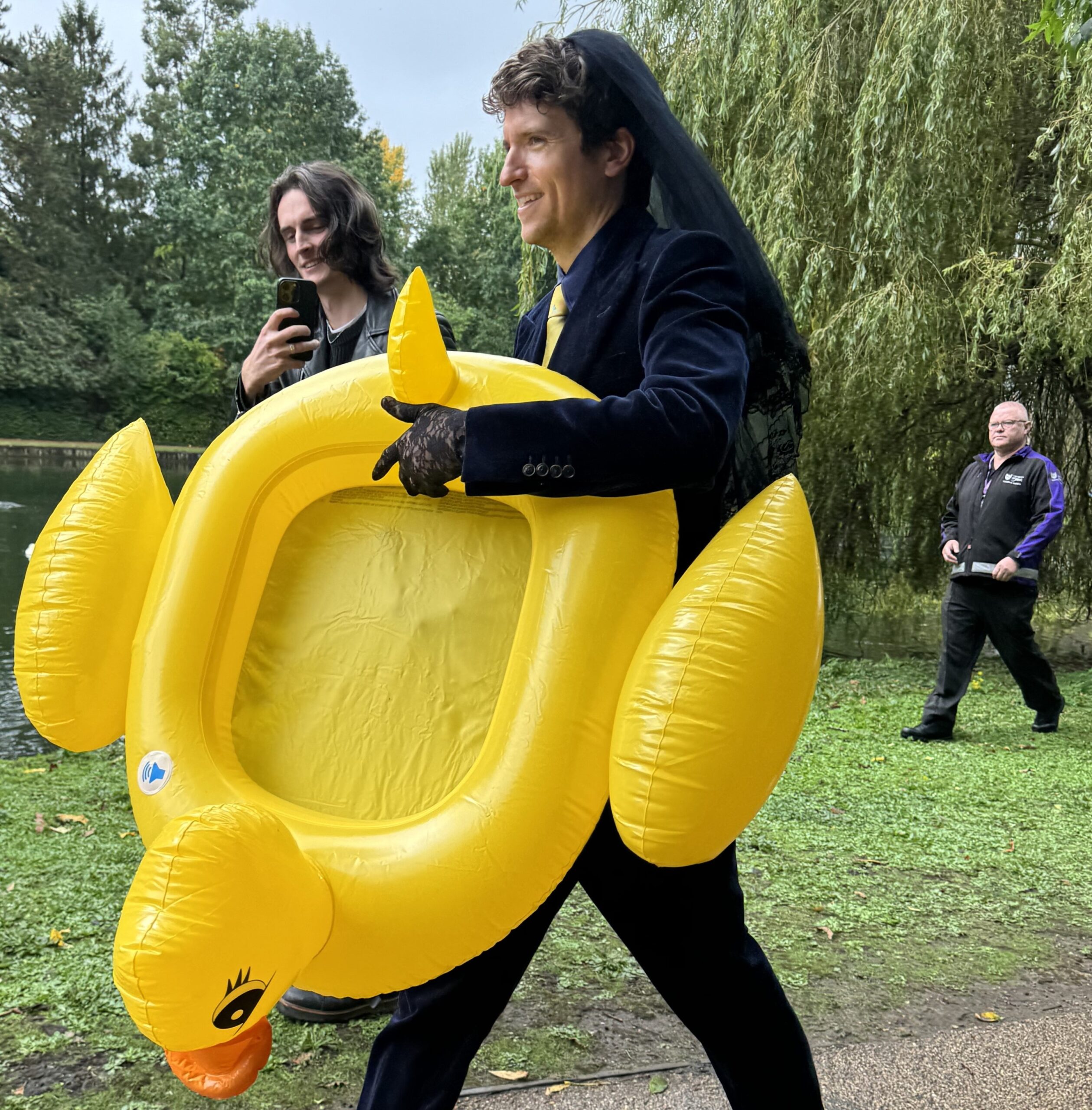 IMG_2754 5 Greg James carrying an inflatable duck during a visit to the University of York in 2024.