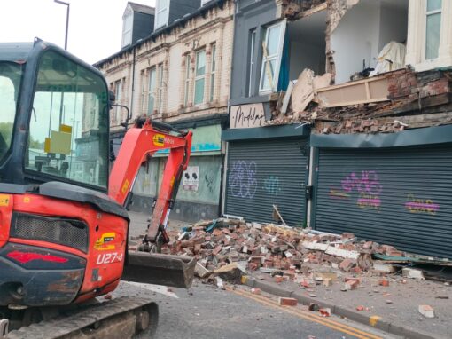 London Road reopens after house collapse at major junction